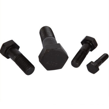 Black DIN931 / DIN933 Medio / Completo Rosca Hexagonal de Alta Resistencia Hardware